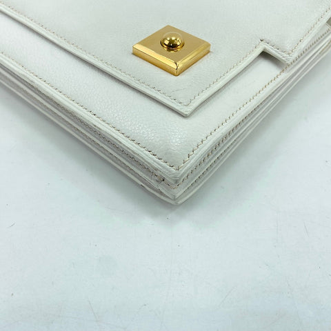 HERMES Piano 25 Handbag Box scarf white WS30939