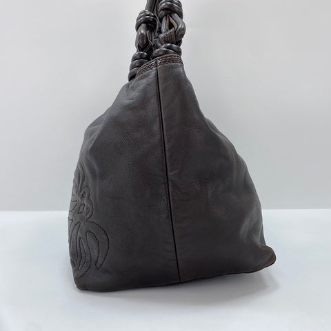 LOEWE anagram Handbag leather Brown WS30940