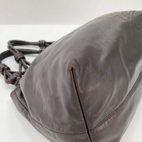 LOEWE anagram Handbag leather Brown WS30940