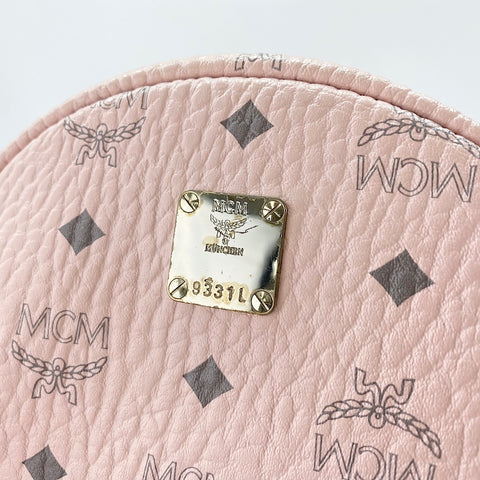 MCM Visetos studs Backpack  Daypack leather pink WS30941