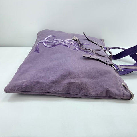 YVES SAINT LAURENT Cassandra Tote Bag canvas purple WS30942