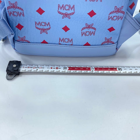 MCM Vicetos Backpack  Daypack leather blue WS30945