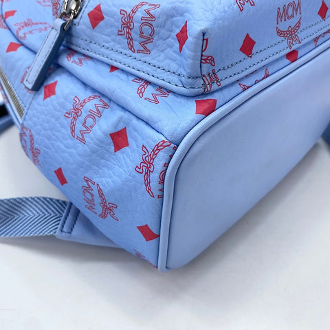 MCM Vicetos Backpack  Daypack leather blue WS30945