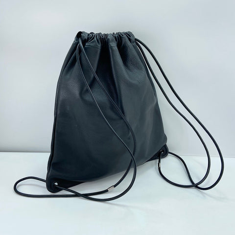 BALENCIAGA Drawstring Backpack  Daypack leather black WS30947