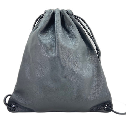 BALENCIAGA Drawstring Backpack  Daypack leather black WS30947