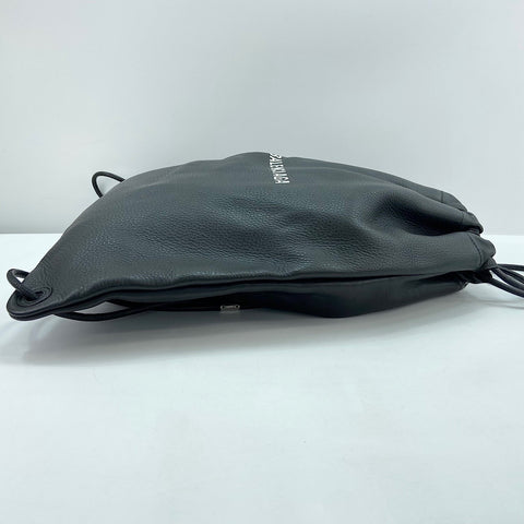 BALENCIAGA Drawstring Backpack  Daypack leather black WS30947