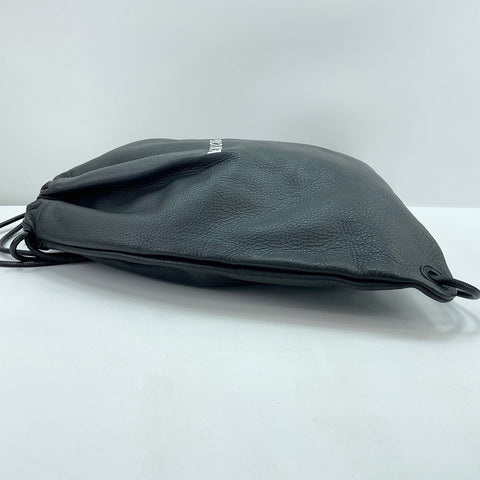 BALENCIAGA Drawstring Backpack  Daypack leather black WS30947