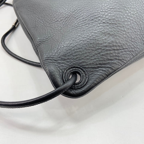 BALENCIAGA Drawstring Backpack  Daypack leather black WS30947