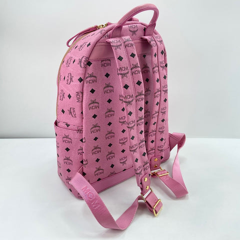 MCM Visetos studs Backpack  Daypack leather pink WS30948