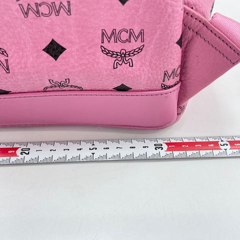 MCM Visetos studs Backpack  Daypack leather pink WS30948