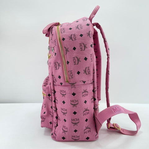 MCM Visetos studs Backpack  Daypack leather pink WS30948