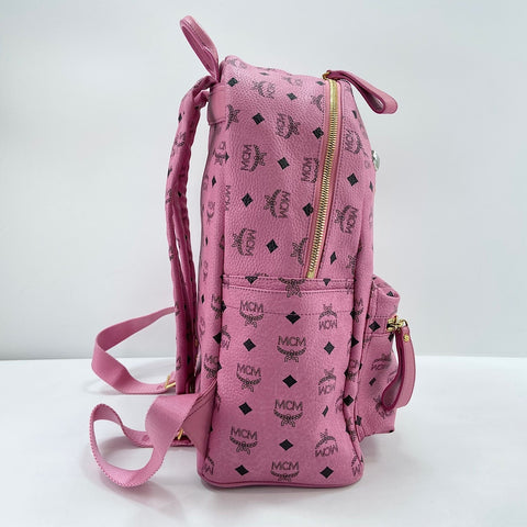 MCM Visetos studs Backpack  Daypack leather pink WS30948