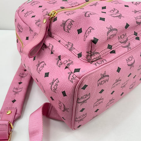 MCM Visetos studs Backpack  Daypack leather pink WS30948