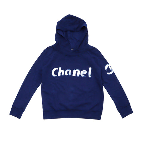 シャネル CHANEL サイズ M  2000年 パーカー コットン ネイビー WS3126