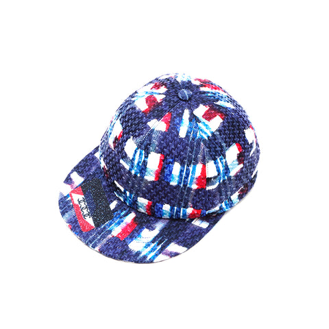 Chanel CHANEL Tweed Coco Mark Check Hat Accessories Gift Blue