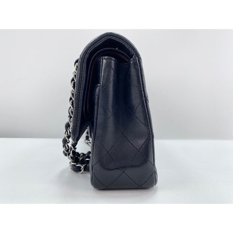 CHANEL Lambskin Matelasse25 Double Flap Shoulder Bag black WS31609