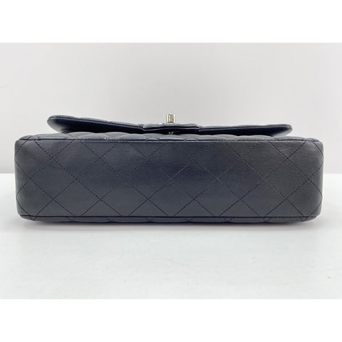 CHANEL Lambskin Matelasse25 Double Flap Shoulder Bag black WS31609