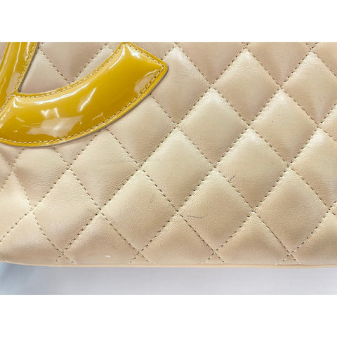 CHANEL Cambon line Tote Bag beige WS31610