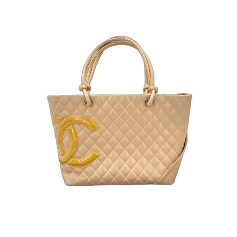 CHANEL Cambon line Tote Bag beige WS31610
