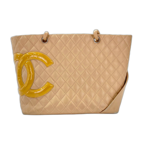 CHANEL Cambon line Tote Bag beige WS31610