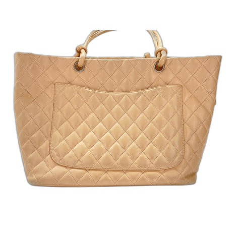 CHANEL Cambon line Tote Bag beige WS31610