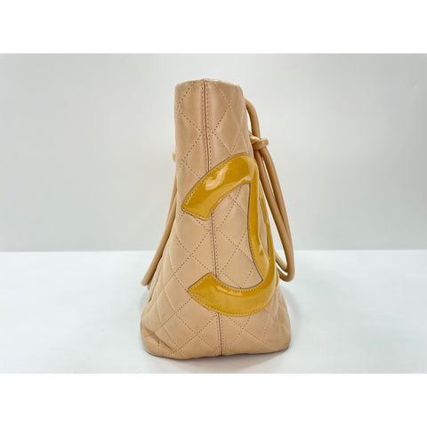 CHANEL Cambon line Tote Bag beige WS31610