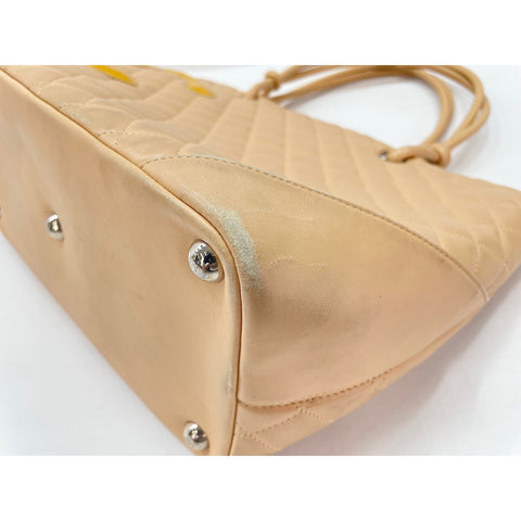 CHANEL Cambon line Tote Bag beige WS31610