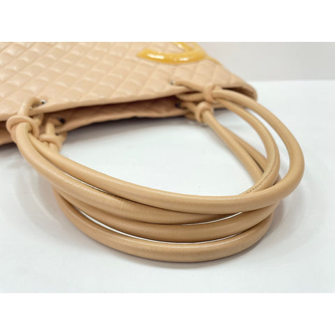 CHANEL Cambon line Tote Bag beige WS31610