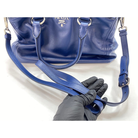 PRADA 2WAY Handbag blue WS31615