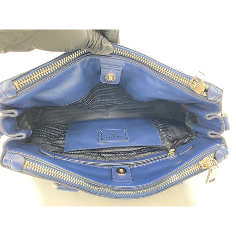 PRADA 2WAY Handbag blue WS31615