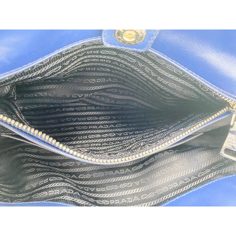 PRADA 2WAY Handbag blue WS31615