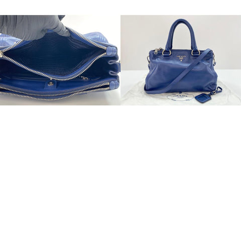 PRADA 2WAY Handbag blue WS31615