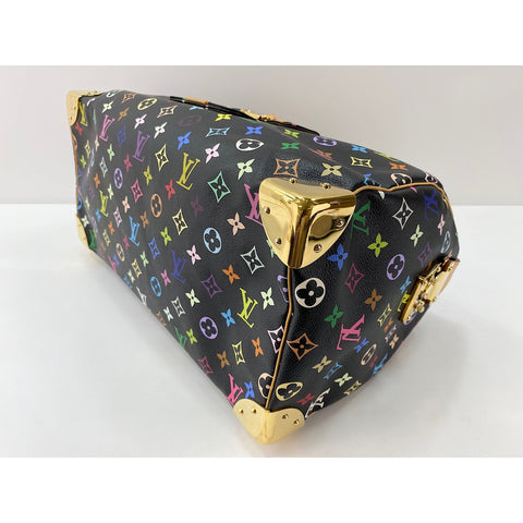 LOUIS VUITTON x Takashi Murakami Speedy 40 Handbag black WS31624