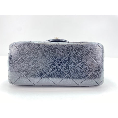 CHANEL Caviar Skin Mini Matelasse Shoulder Bag black WS31626