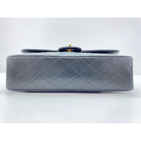 CHANEL Lambskin Matelasse25 Double Flap Shoulder Bag black WS31628