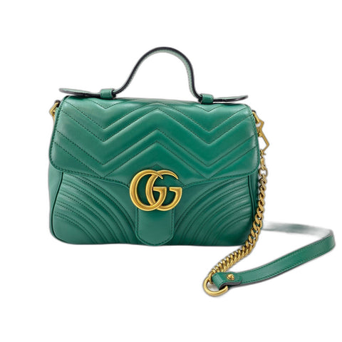 GUCCI 2WAY GG Marmont Handbag green WS31629