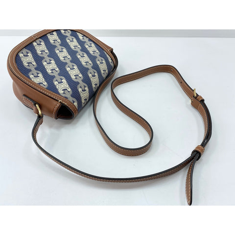 CELINE Small Maillon Shoulder Bag blue WS31636
