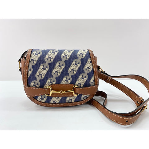 CELINE Small Maillon Shoulder Bag blue WS31636