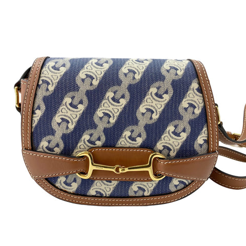 CELINE Small Maillon Shoulder Bag blue WS31636