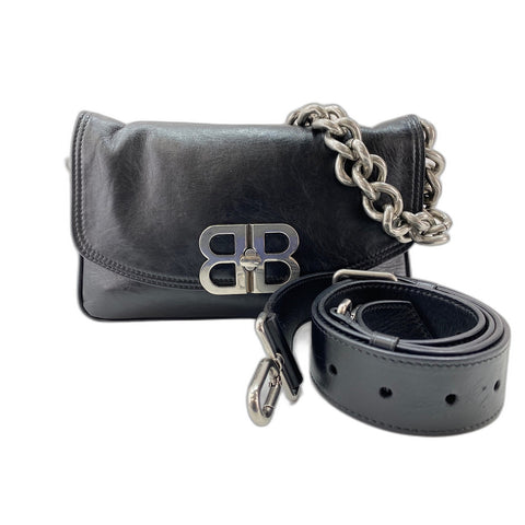 BALENCIAGA BB Soft Small Shoulder Bag Shoulder Bag black WS31638