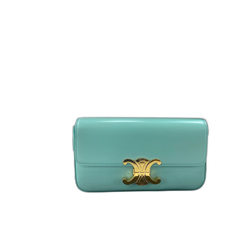 CELINE Triomphe Claude Shoulder Bag blue WS31639