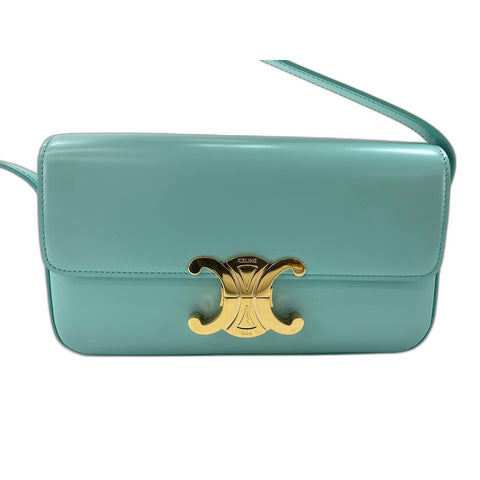 CELINE Triomphe Claude Shoulder Bag blue WS31639