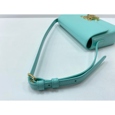 CELINE Triomphe Claude Shoulder Bag blue WS31639