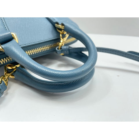 PRADA 2WAY Promenade Handbag blue WS31640