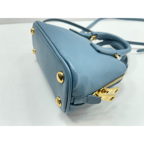 PRADA 2WAY Promenade Handbag blue WS31640
