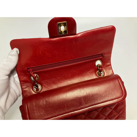 CHANEL Matrasse Shoulder Bag lambskin Red WS31645
