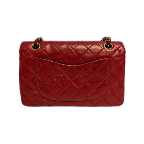 CHANEL Matelasse Shoulder Bag lambskin Red WS31645