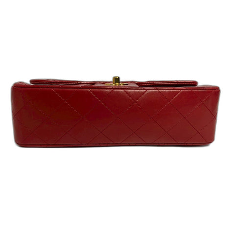 CHANEL Matelasse Shoulder Bag lambskin Red WS31645