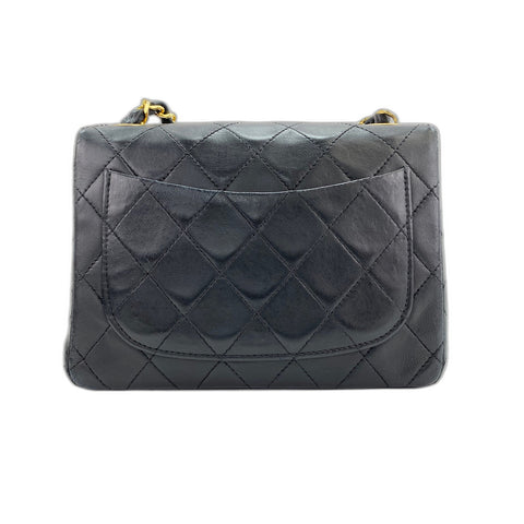 CHANEL Lambskin Mini Matelasse Shoulder Bag black WS31648