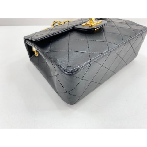 CHANEL Lambskin Mini Matelasse Shoulder Bag black WS31648
